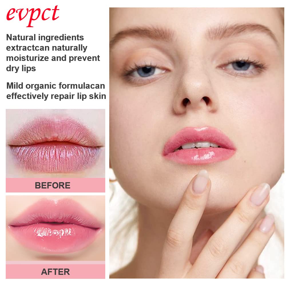 evpct 2Pcs Peach Tinted Lip Balms PH Lip Color Changing Lipstick Balm Stains Set Queen for Women