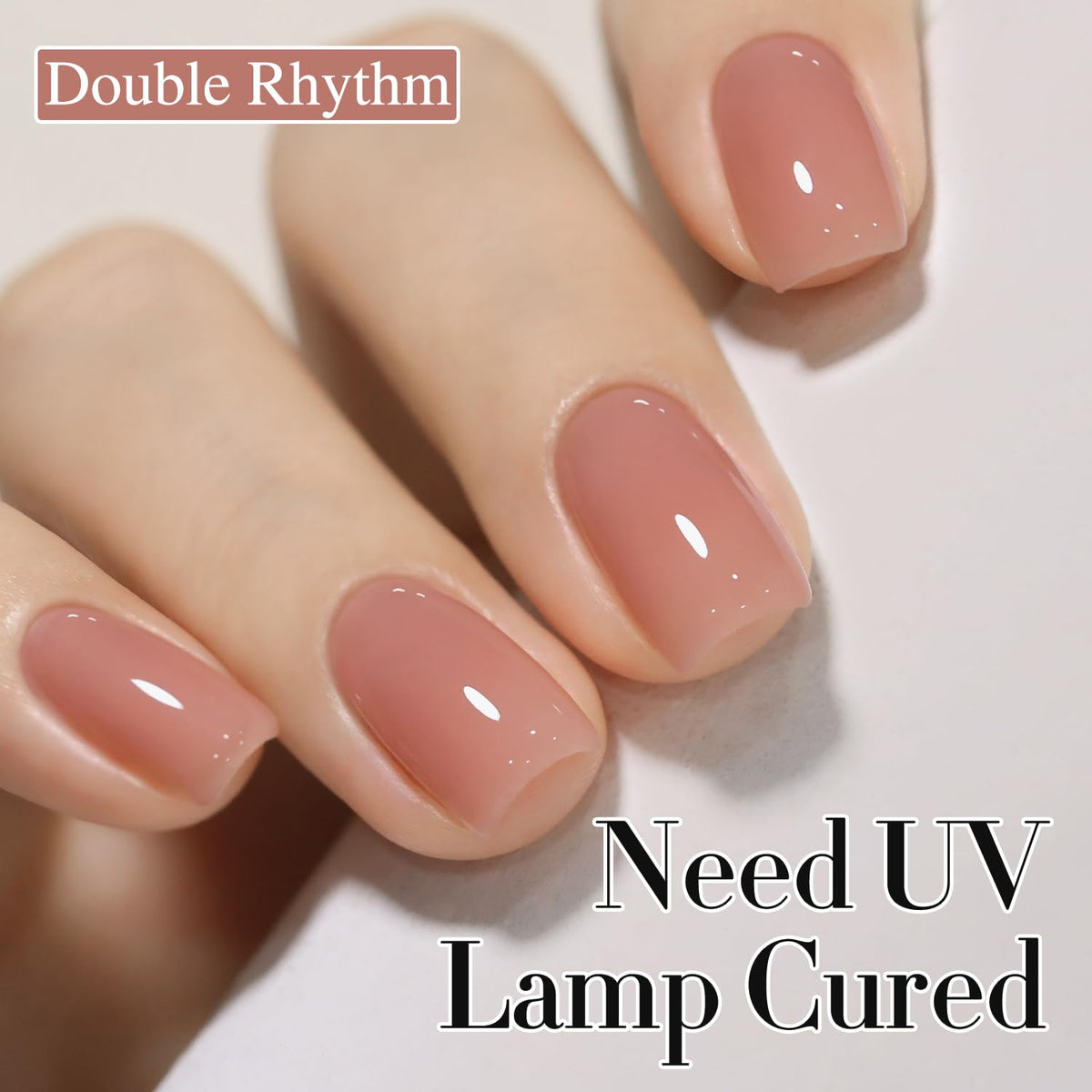 Double Rhythm 0.5Oz Translucent Gel Polish Sheer Neutral Natural Light Milky Same Color Same Bottle