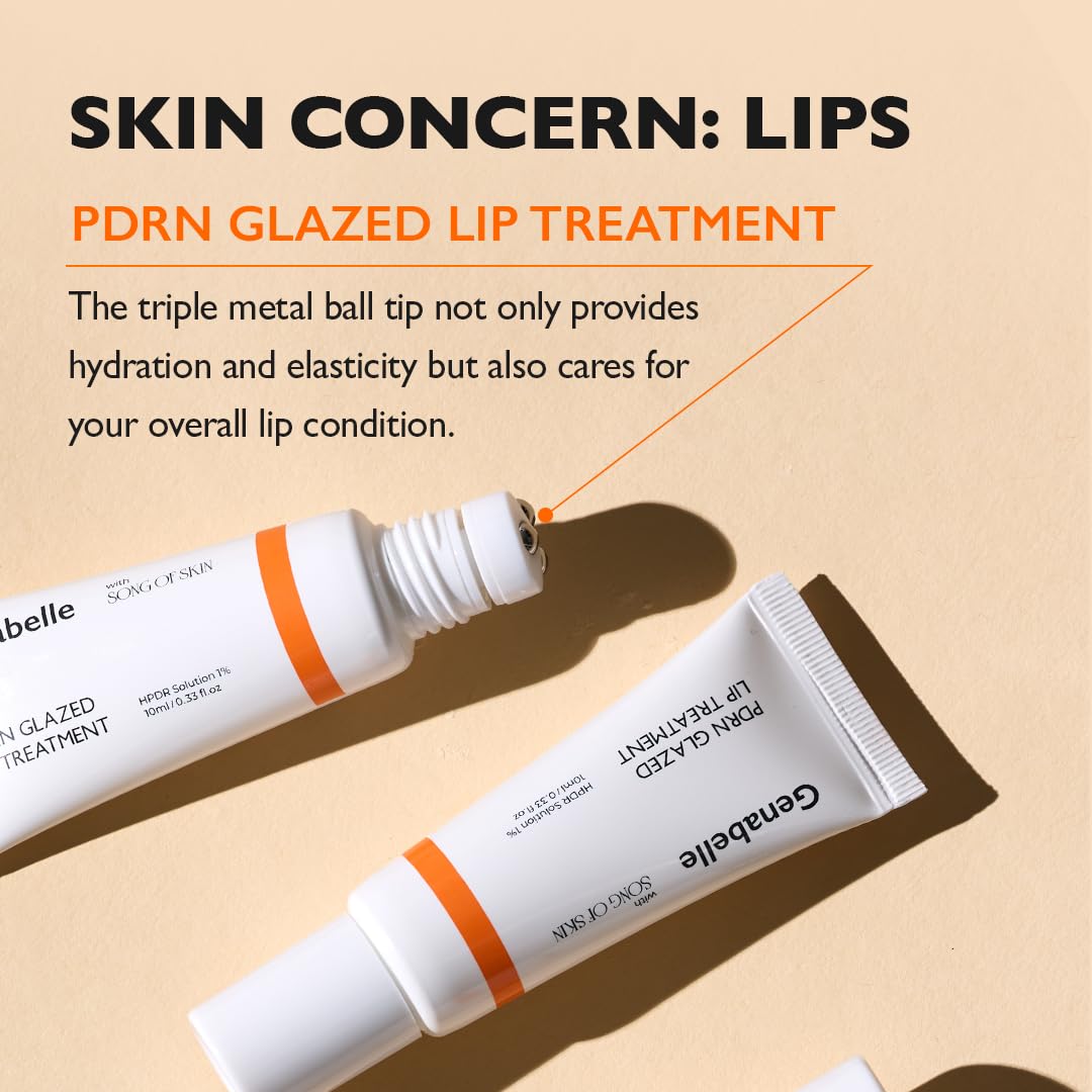 PDRN Glazed Lip Treatment – Hydrating & Plumping Lip Balm with PDRN & Peptides for Soft, Glossy