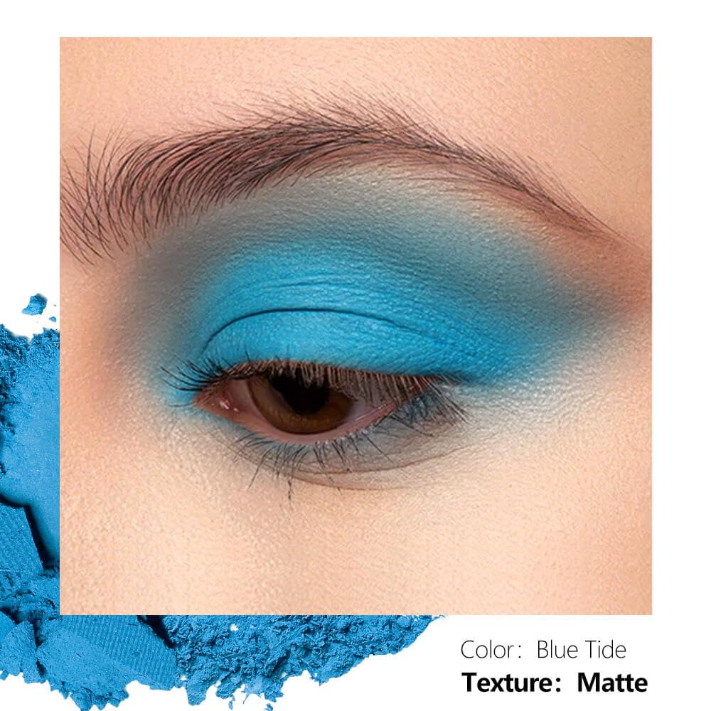 Matte Eyeshadow Sky Blue Soft Matte Finish, Single Magnetic Pan for DIY Makeup Palette, Smooth
