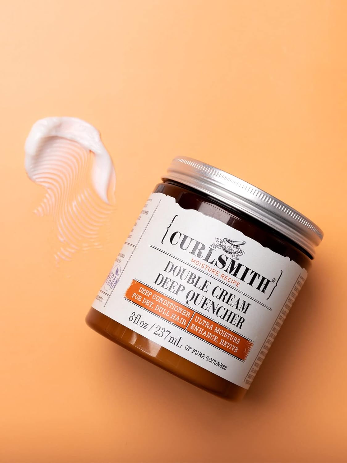 CURLSMITH - Double Cream Deep Quencher - Vegan Moisturising Deep Conditioner for Ultra Dry, Wavy