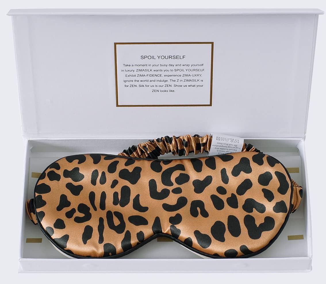 ZIMASILK Adjustable 100% 22 Momme Mulberry Silk Sleep Mask for Sleeping, Filled with Premium