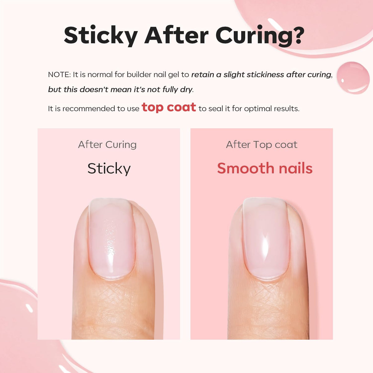 modelones Builder Nail Gel, 8-in-One Pink Shimmer Builder, Sparkle Glitter Pink Rubber Base Gel