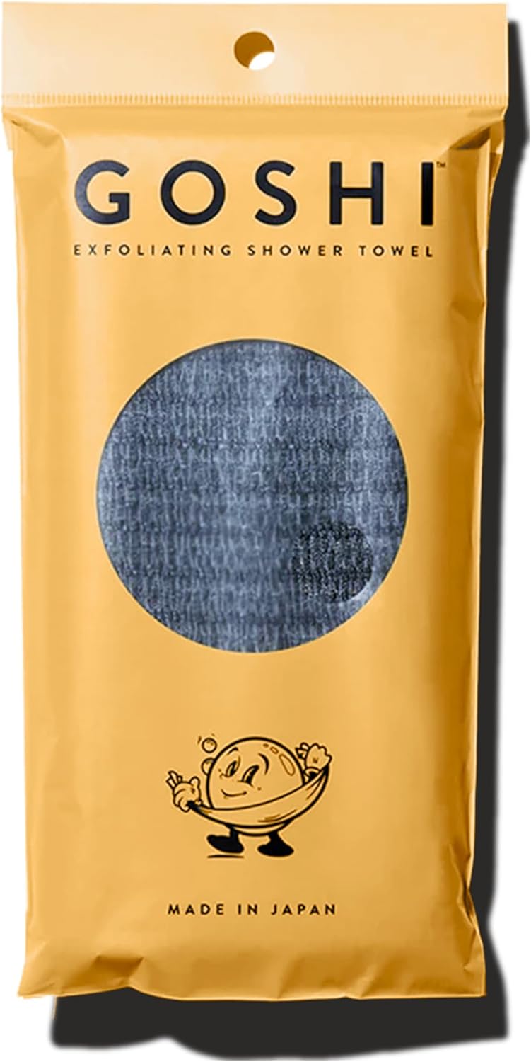 GOSHI Exfoliating Shower Towel - Rip-Resistant Exfoliating Washcloth for All Skin Types - Made in