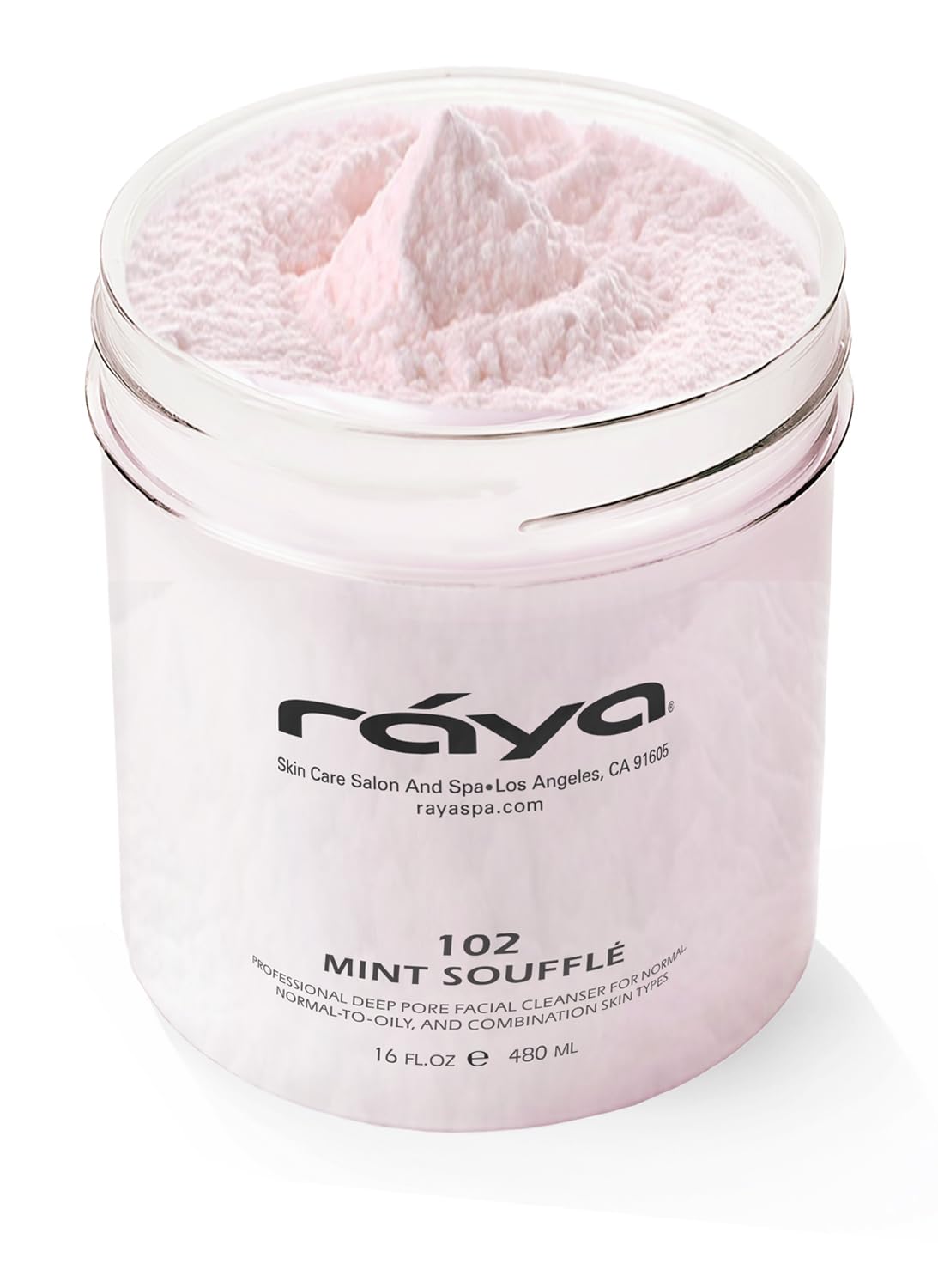 Raya Mint Soufflé Facial Cleanser 16 oz (102) | pH Balanced Face Wash for Oily and Combination
