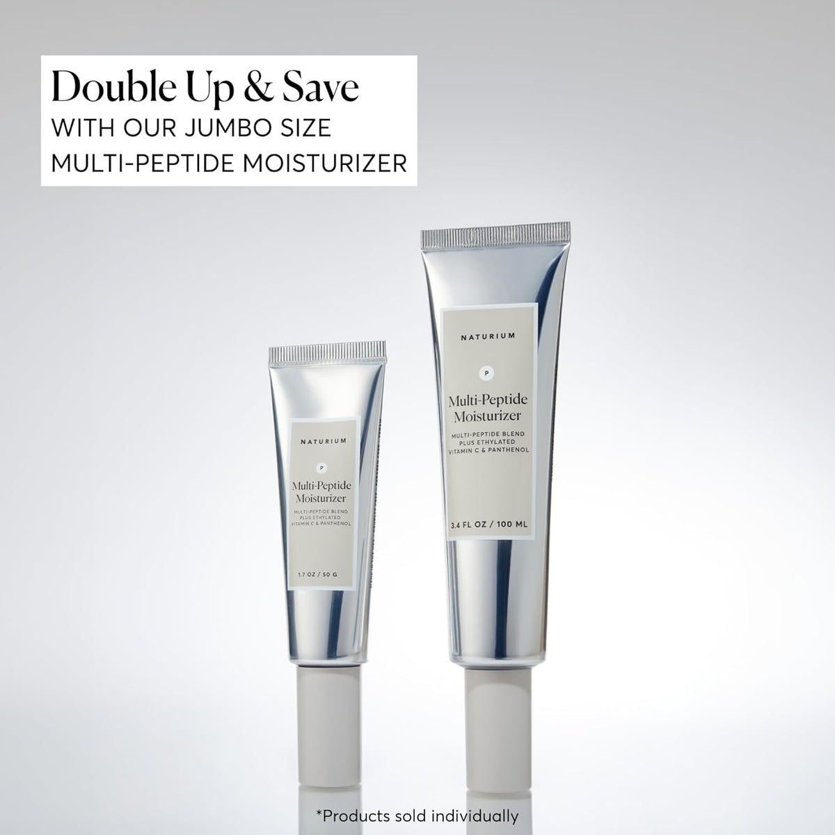 Naturium Multi-Peptide Moisturizer, Hydrating & Smoothing Skin Care, Moisturizes with Ethylated