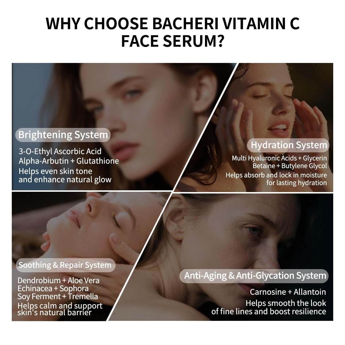 Vitamin C Face Serum with Glutathione, 4D Hyaluronic Acid & Aloe Vera – Lightweight Brightening &