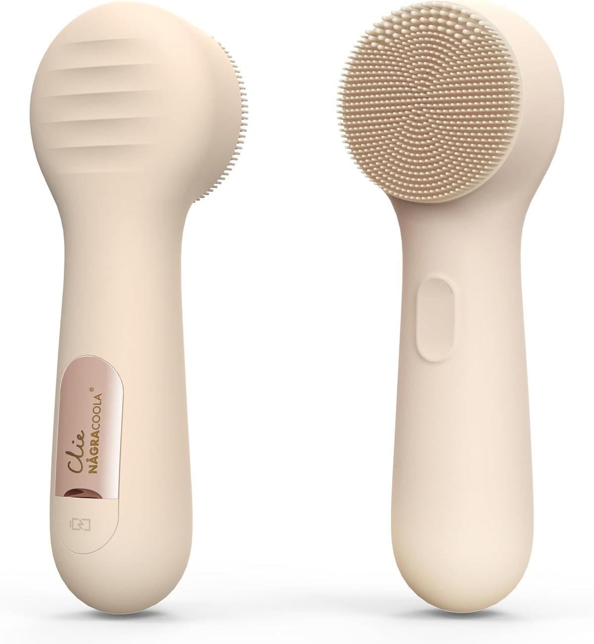 Silicone Face Scrubber, NågraCoola CLIE 2.0 Facial Cleansing Brush, Rechargeable, Waterproof Face