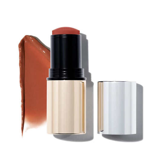 MAKE Beauty Heat Stroke Cream Blush Stick for Cheeks with Natural Hydrating Dewy Finish. Creamy Gel
