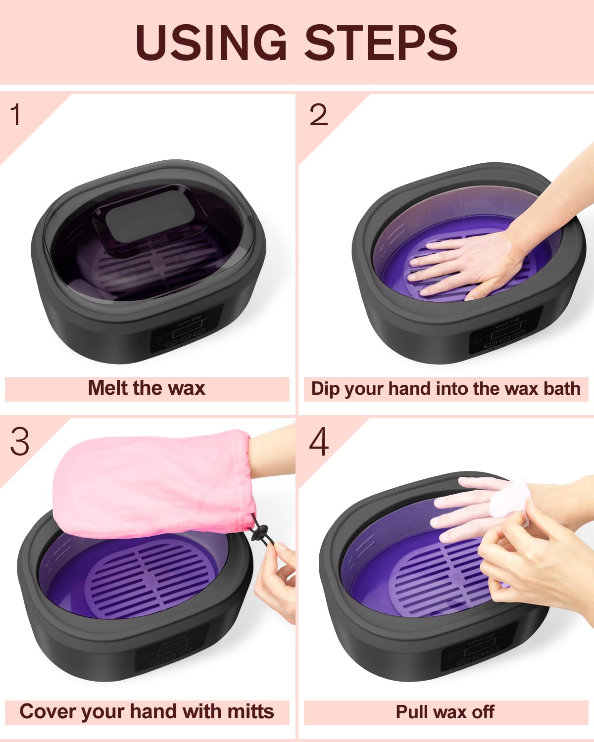 Paraffin Wax Machine for Hand and Feet -Paraffin Wax Warmer Moisturizing Kit Auto-time and Keep