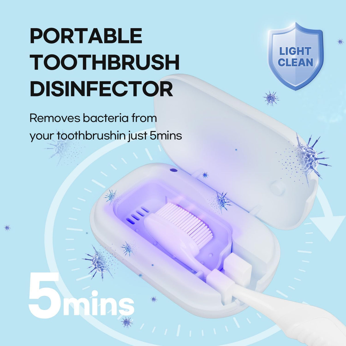 HubiCare Toothbrush Case, Spring pastel Color Portable Mini Toothbrush Covers with Holder