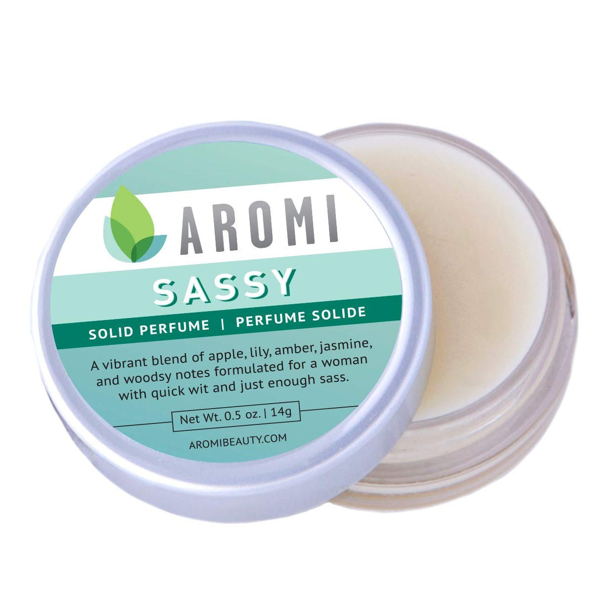 Aromi Sassy Solid Perfume | Fresh, Fruity Fragrance, Vegan, Cruelty-free, Clean Scent, Apple