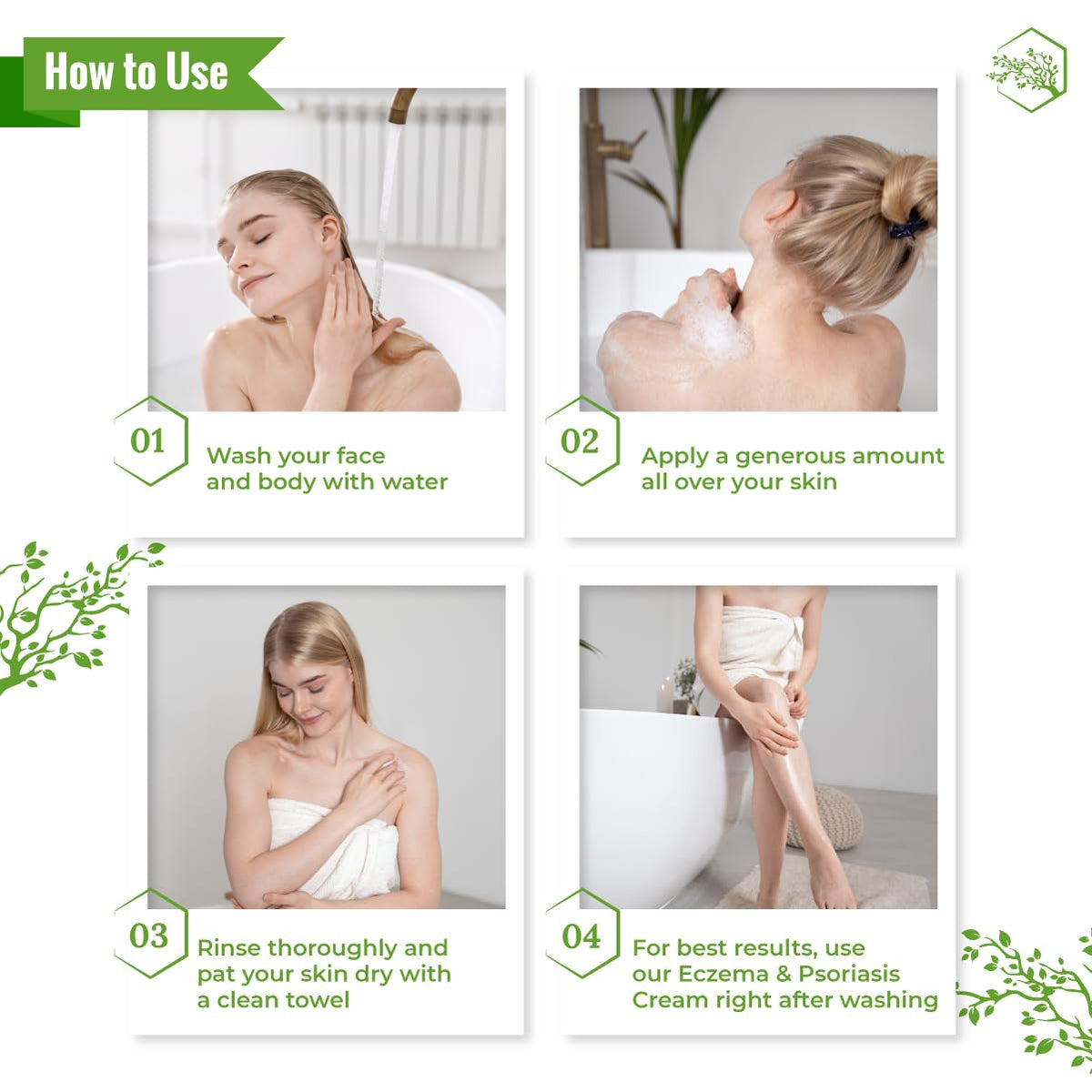 Moisturizing Eczema Body Wash – Gentle Psoriasis Body Wash for Itchy, Dry Skin Relief – Eczema Soap