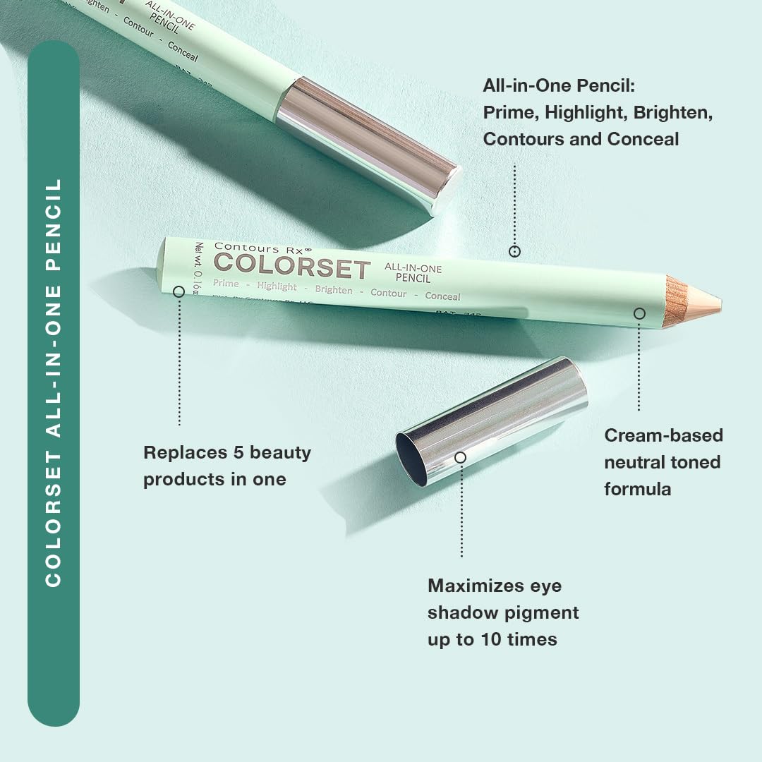 Contours Rx COLORSET All-in-One Primer Pencil – Brightens, Highlights & Conceals | Smooth Canvas