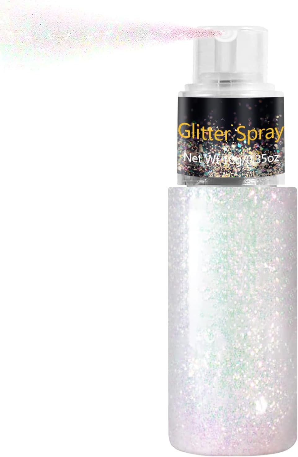 Hair and Body Glitter Spray, Holographic Glitter Highlighter Powder, Face Body Clothes Shiny