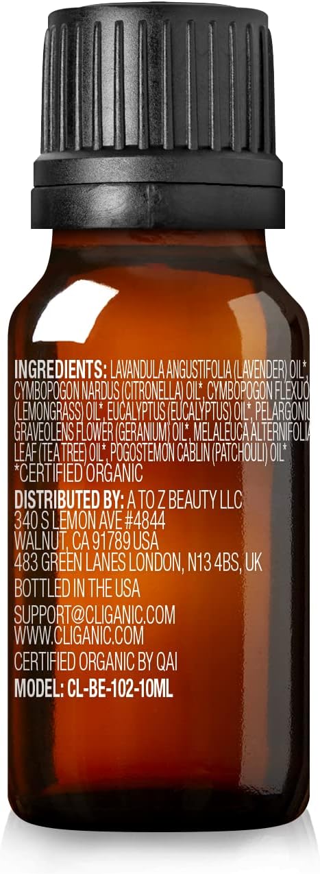 Cliganic in The Wild Essential Oil Blend - Organic, Natural Aromatherapy Oil for Diffuser Steam
