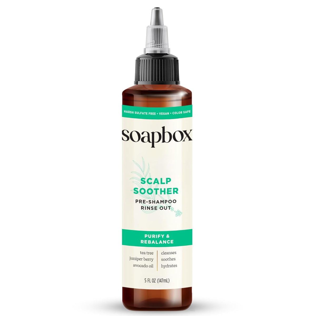 Soapbox Scalp Soother, Scalp Soothing Treatment with Tea Tree Oil & Hyaluronic Acid, Vegan