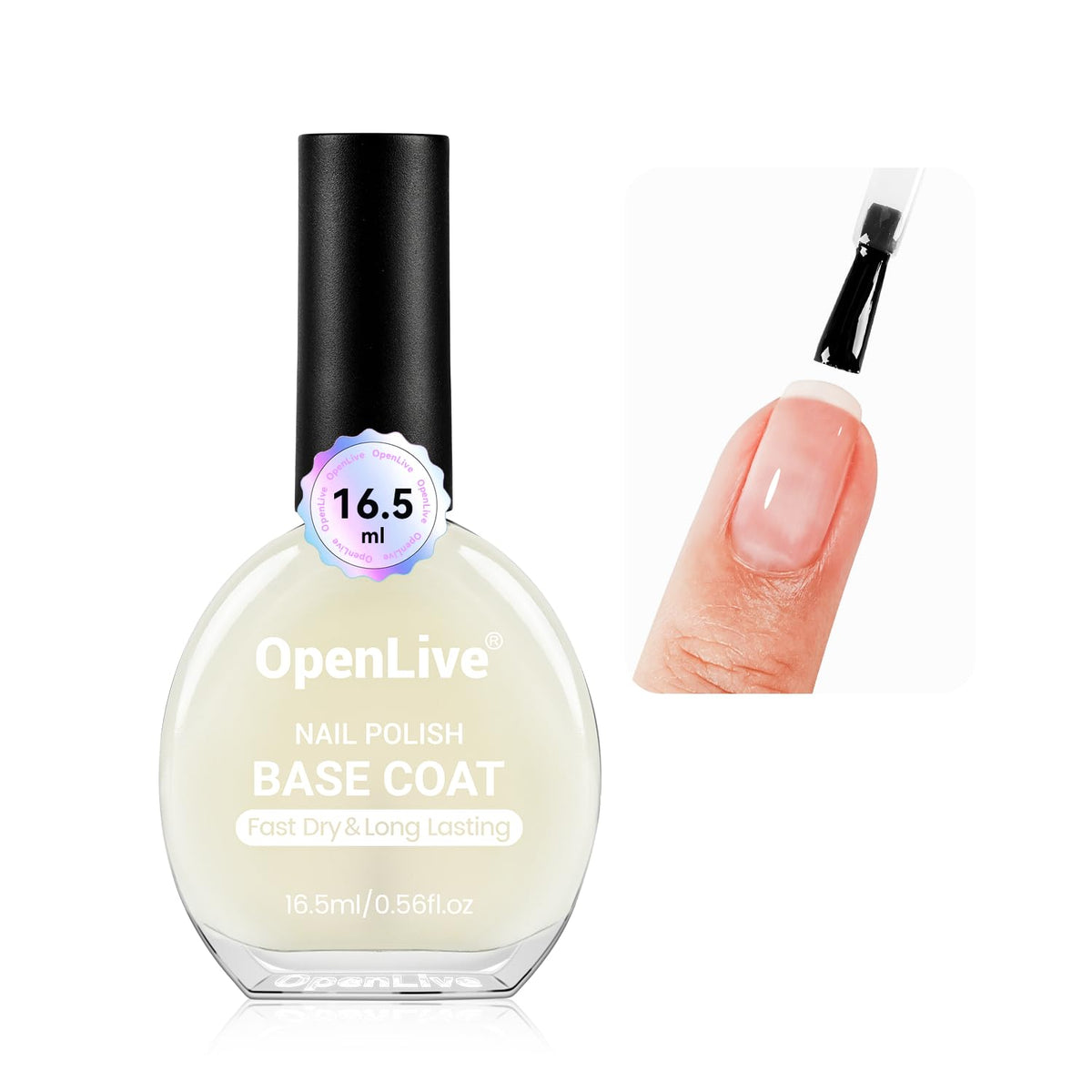 16.5ml Base Coat Nail Polish, Quick Dry Large Volume Base Coat, Color Lock Strengthen Nails for