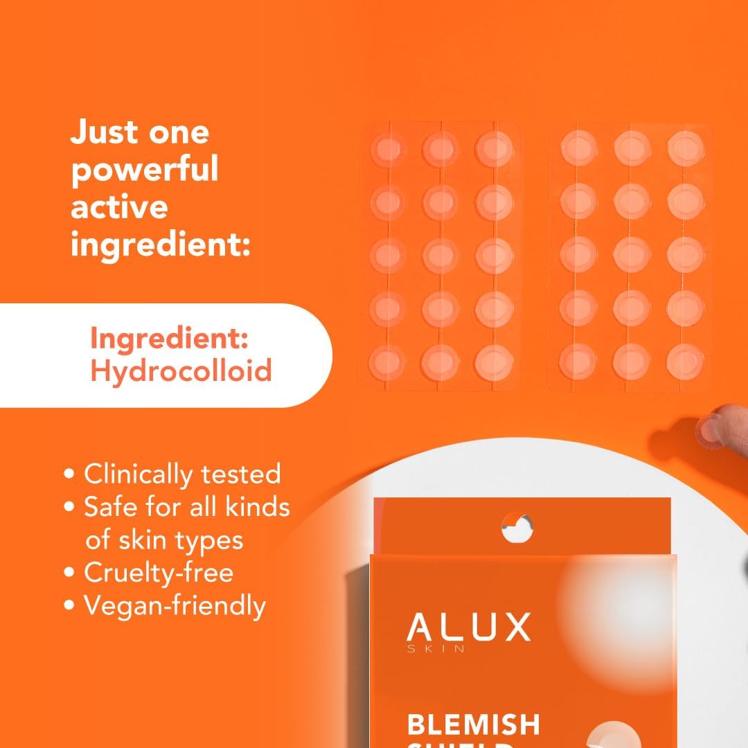 ALUX Skin Pimple Patches for Face, 180 Unit, Hydrocolloid Skin Care Acne, Safe for Sensitive Skin