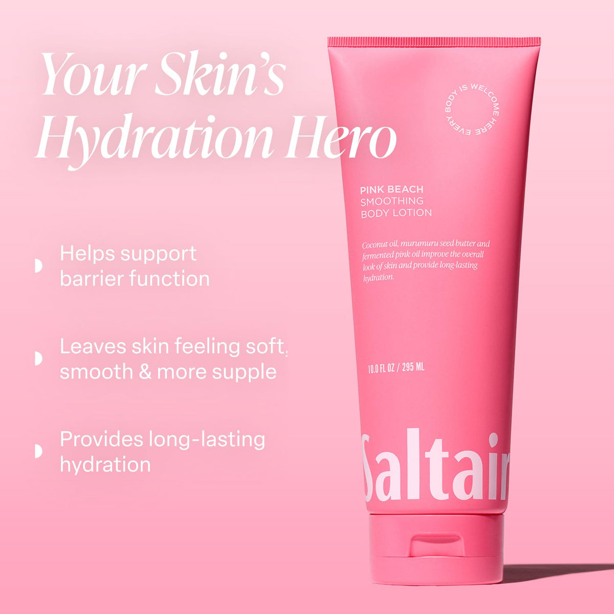 Saltair Body Lotion - 2 Pack Moisturizing Lotion For Dry Skin. Pink Beach Scented Hydrating Body