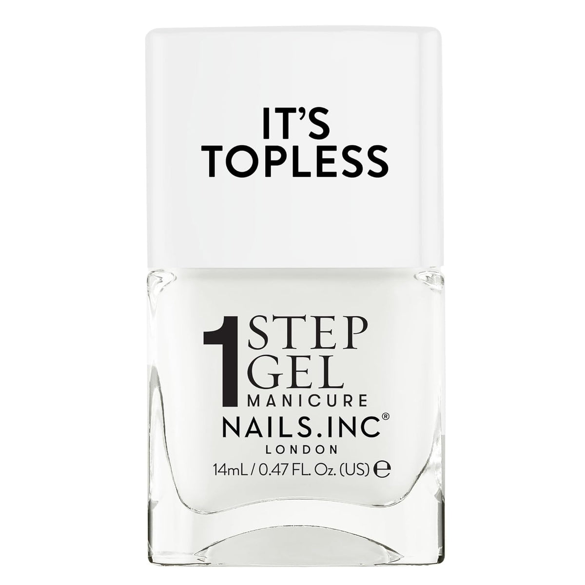Nails Inc It's Topless Gel-Like Nail Polish, 4-in-1 Base Coat, Treatment, Color & Top Coat, Long