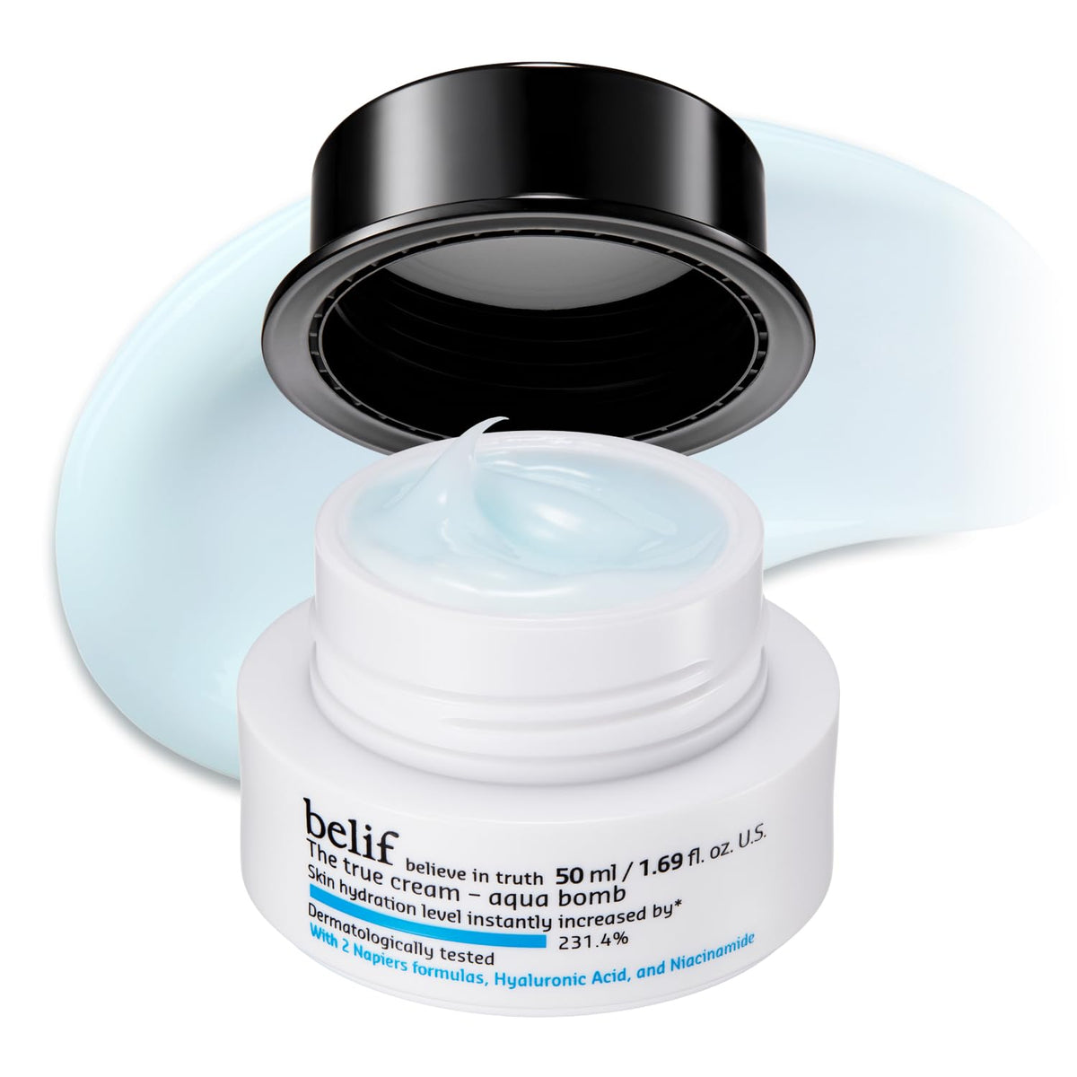 belif Aqua Bomb – Daily Niacinamide Hydrating Moisturizer, Lightweight Plumping Facial Cream with