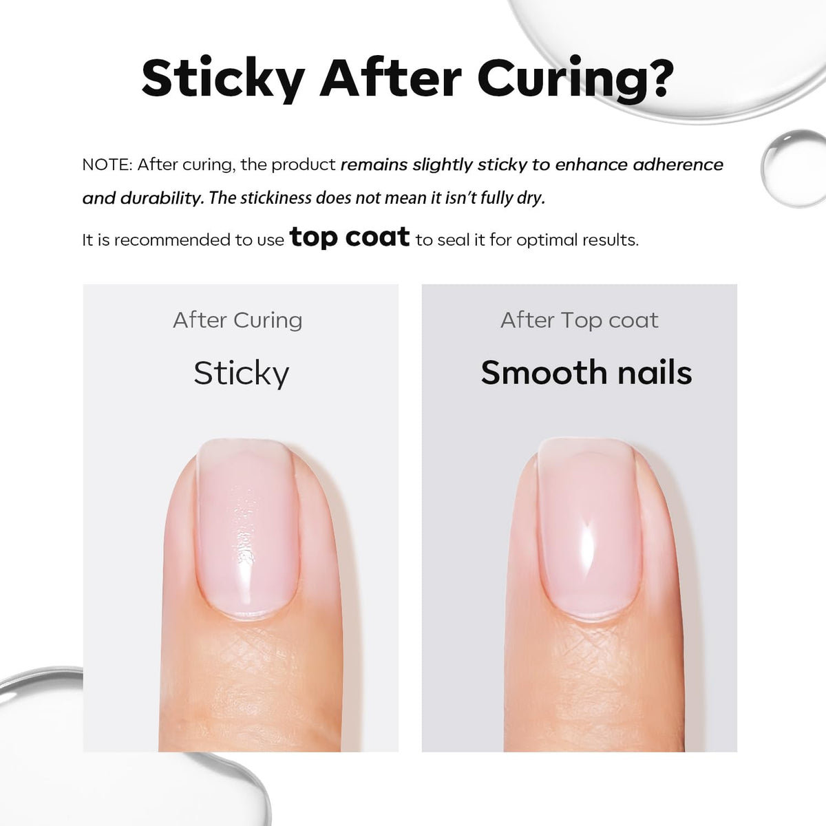 modelones Builder Nail Gel with Gel Top Coat, 3Pcs Clear Builder Nail Kit for Thickening Apex