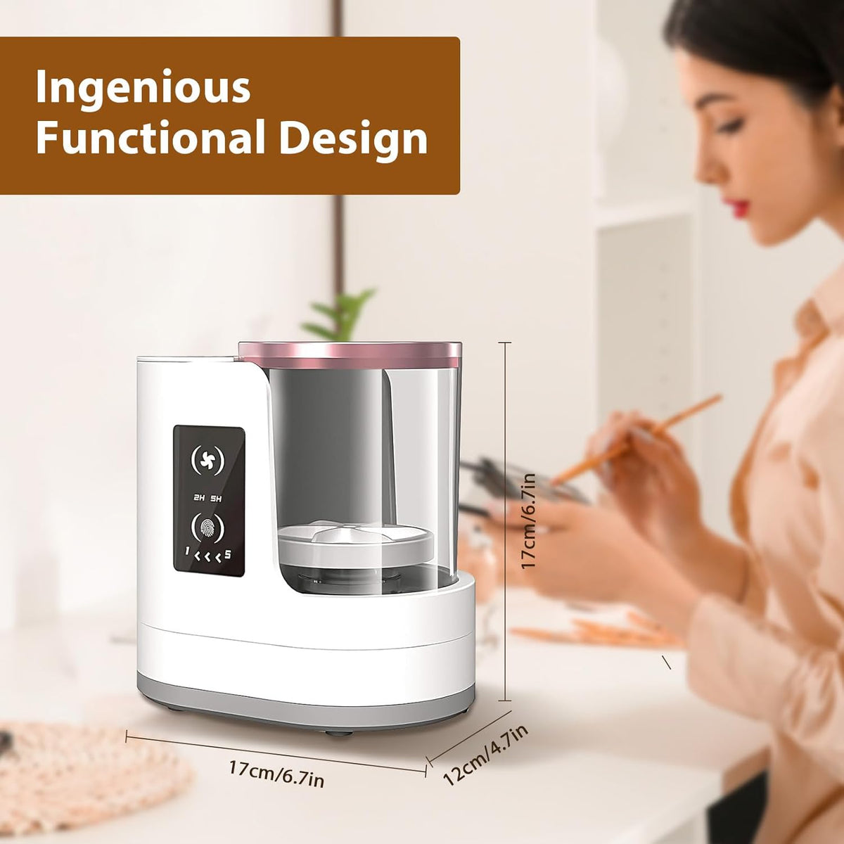 Electric Makeup Brush Cleaner Machine With Makeup Brush Dryer, Automatic USB Cosmetic Brushes