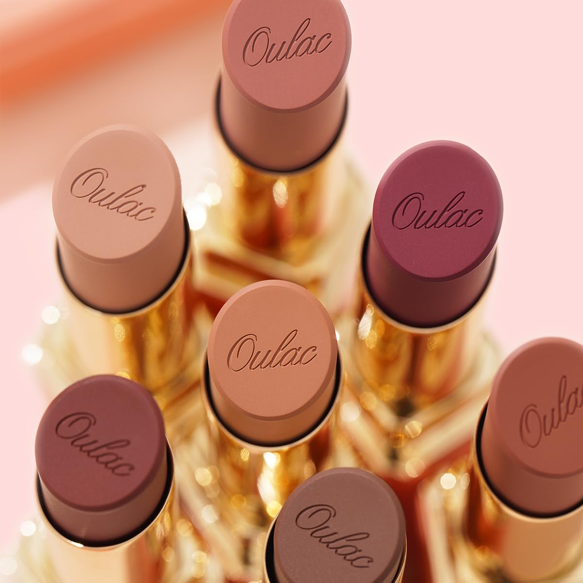 Oulac Color Rich Satin Lipstick - Light Brown Full Coverage Lip Color, Creamy Silky-Smooth