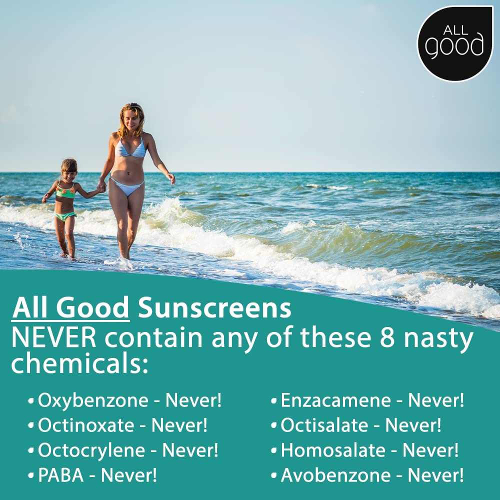 All Good Baby & Kids Mineral Sunscreen Butter Stick for Face, Nose, Ears - UVA/UVB Broad Spectrum