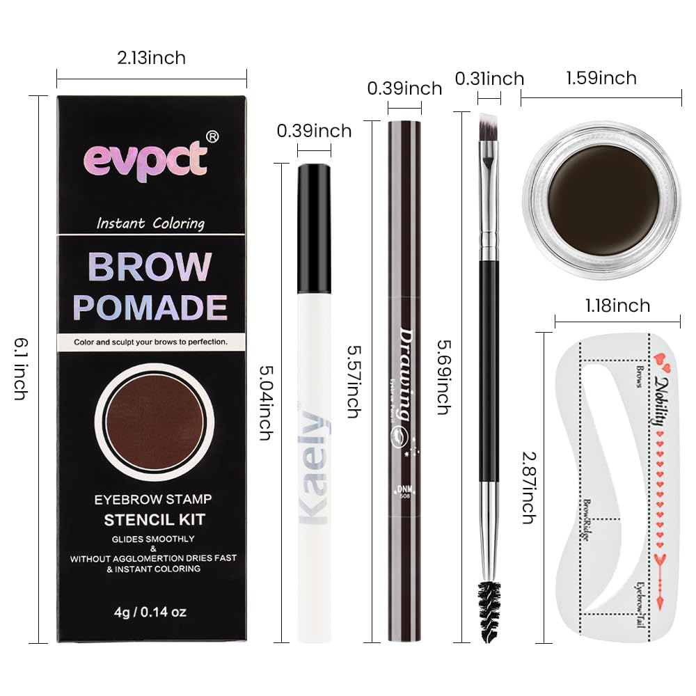 evpct Eyebrow Stencils Kit for Women Shaping, Eyebrow Shaper Makeup Kit, Eye Brow Stencil Shaper