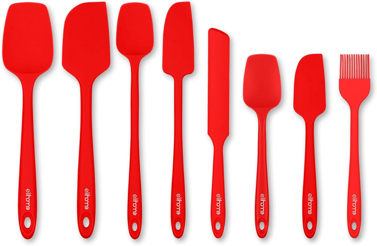Elihome Mini Silicone Spoonula - Non-Stick Heat Resistant Silicone Scraper Spatula for Mixing