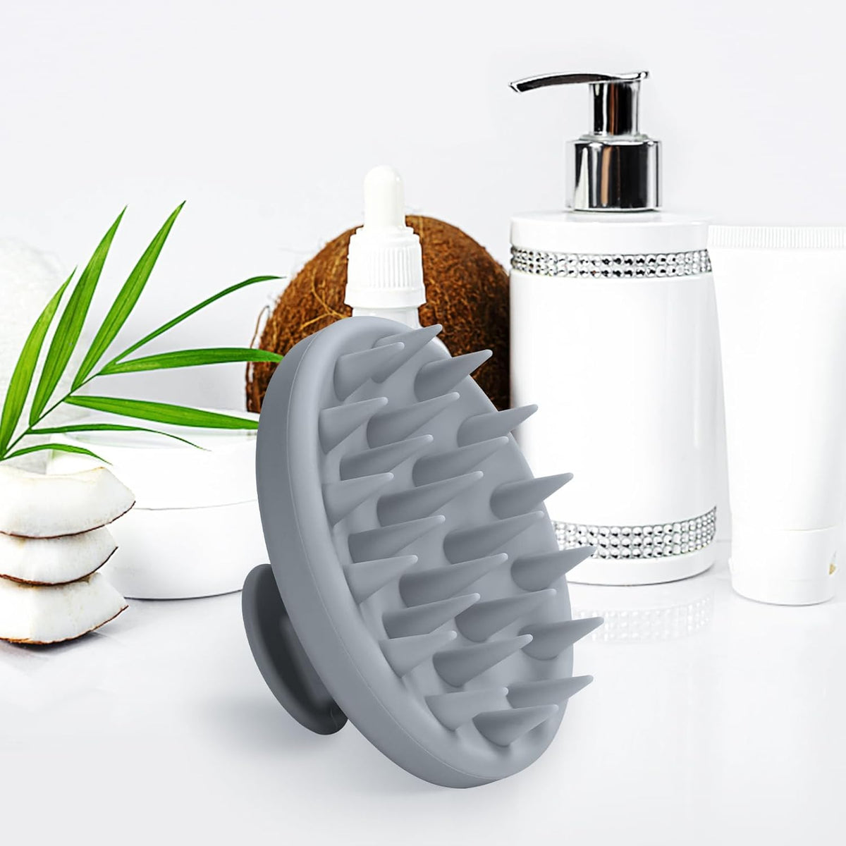 Silicone Scalp Massager, Scalp Scrubber for Hair Growth with Soft Bristles, Scalp Exfoliator Brush