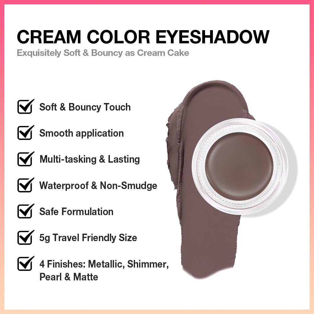 Single Cream Chocolate Matte Eyeshadow Palette Makeup, Natural Single Mini Instant Holographic