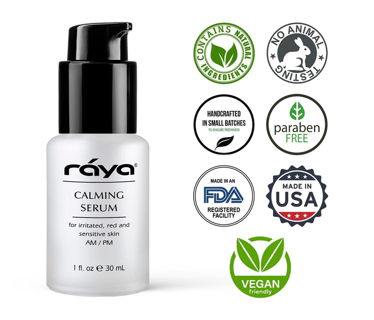 RAYA Calming Serum (504) | Calming Facial Treatment for Irritated and Sensitive Skin | Helps