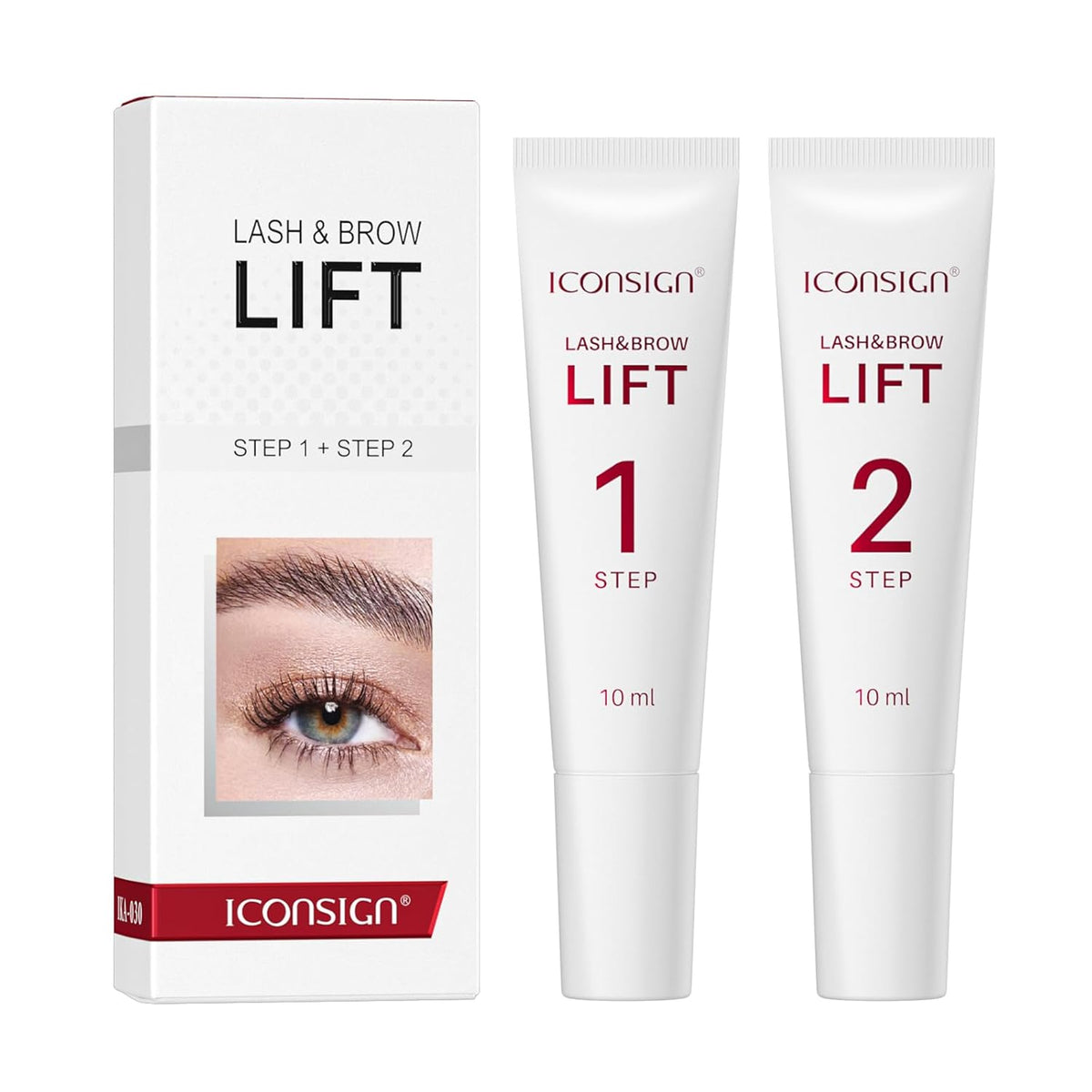ICONSIGN 2-in-1 Lash Lift Kit Brow Lamination Kit, High-capacity Lotion Tube Design Eyelash Perm