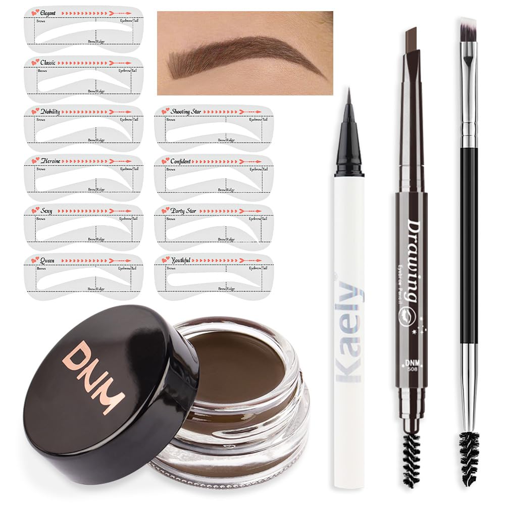 evpct Eyebrow Stencils Kit for Women Shaping, Eyebrow Shaper Makeup Kit, Eye Brow Stencil Shaper