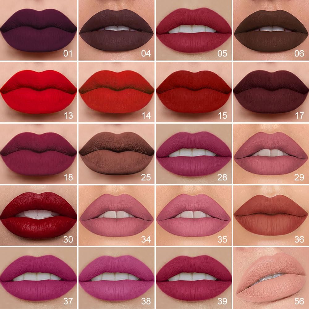 evpct 1Pcs Mauve Matte Lip Liner Stain Liquid Lipstick Makeup Set for Women, Mauve Lip Stick Liner