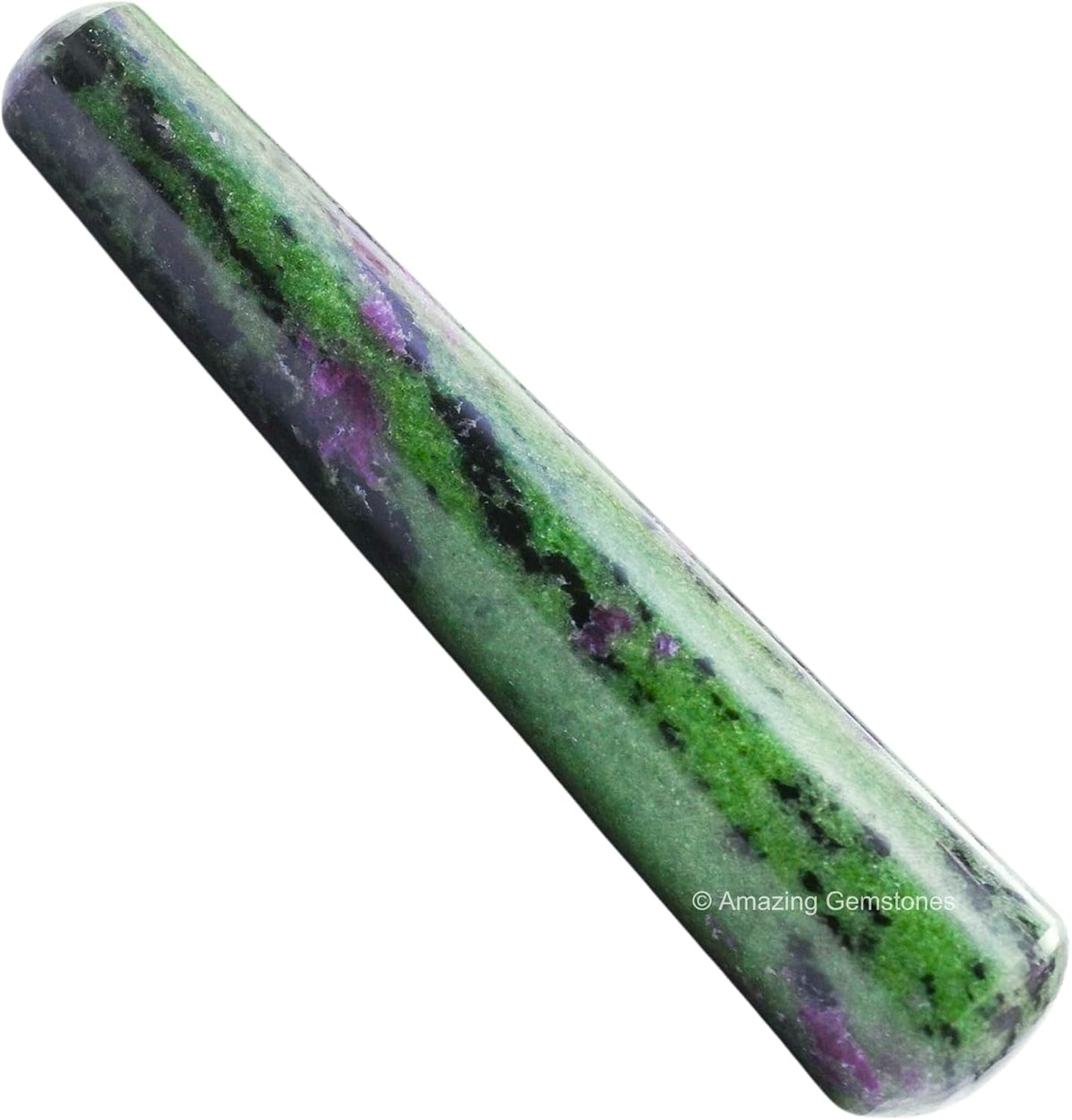 Amazing Gemstone Ruby Zoisite Crystal Wand Massage Stick - Pelvic Wand Gua Sha for Adults