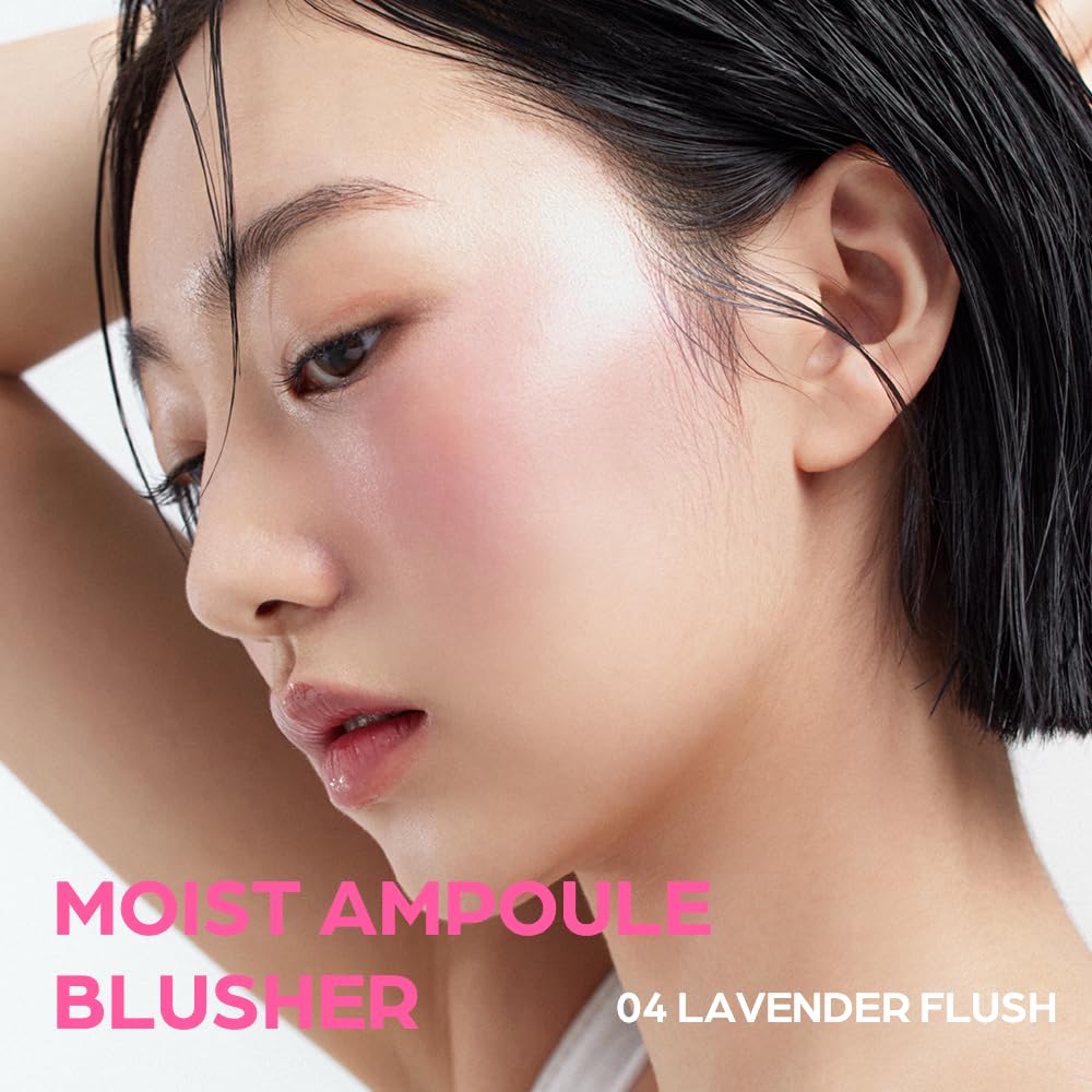 Moist Ampoule Blusher with 50% Moisture Essence | Hydrating & Long-Lasting Blush | 0.68fl.oz (9