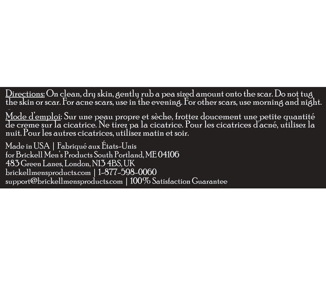 Brickell Men's Clearing Scar Cream for Men, Natural and Organic Scar Clearing Cream to Reduce the