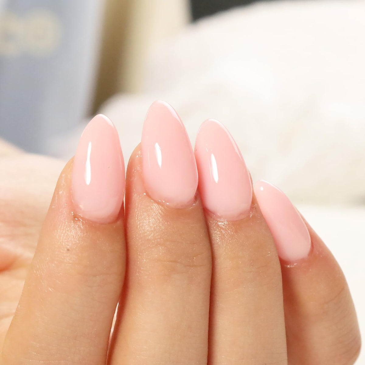 FZANEST Milky Pink Gel Nail Polish, Builder Rubber Base Gel for Nails Strengthener Extension