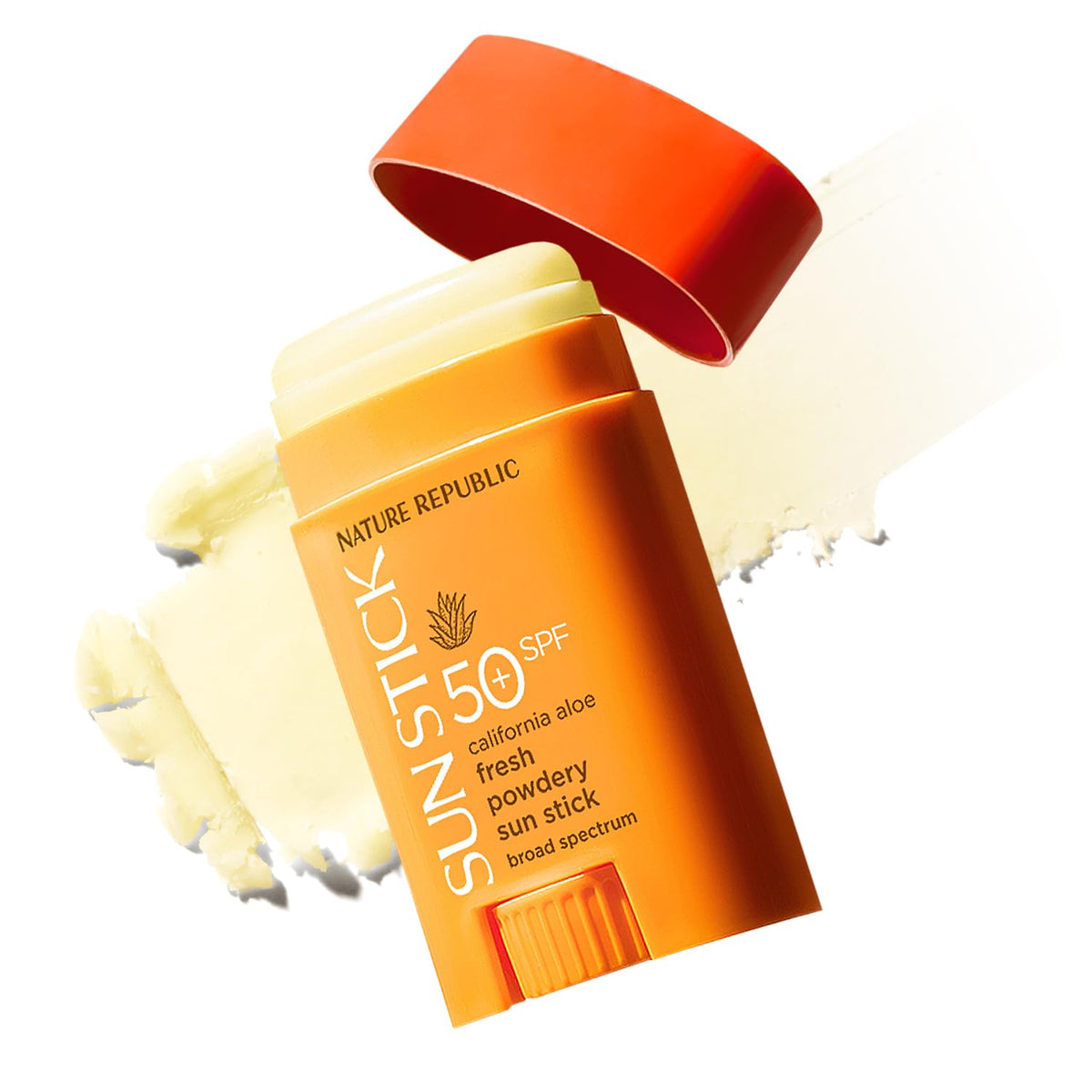 Nature Republic California Aloe Fresh Powdery Sun Stick Broad Spectrum SPF50+ | Korean Sunscreen