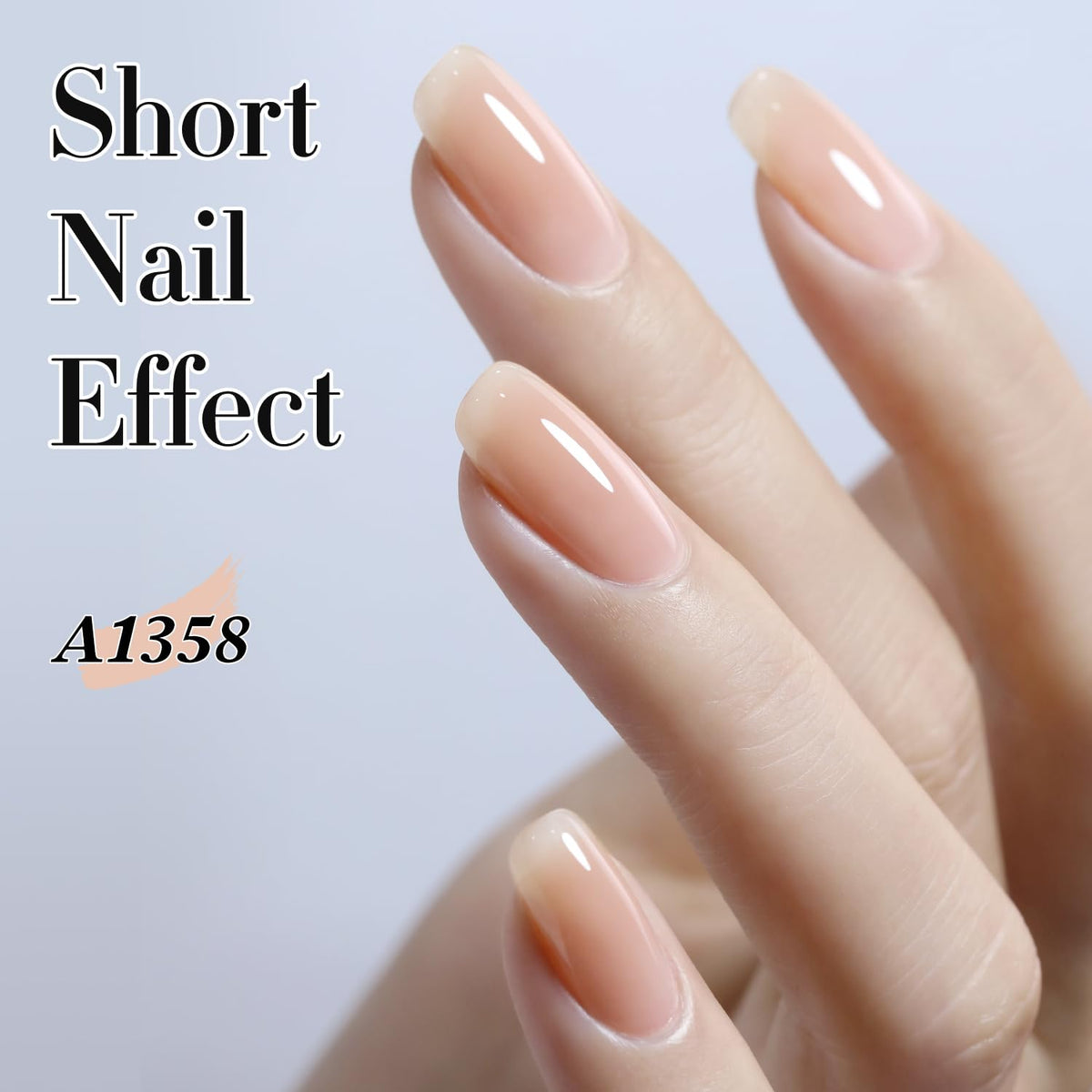 Double Rhythm 0.5Oz Translucent Gel Polish Sheer Neutral Natural Light Milky Same Color Same Bottle