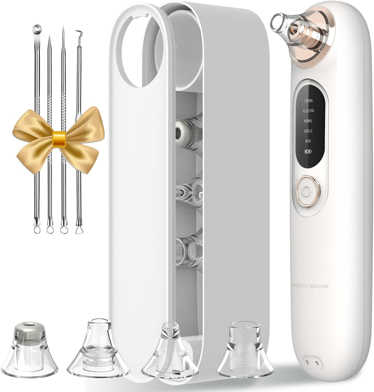 Blackhead Remover Pore Vacuum Kit for Face, 5 Adjustable Suction Levels Blackhead Extraction Tool