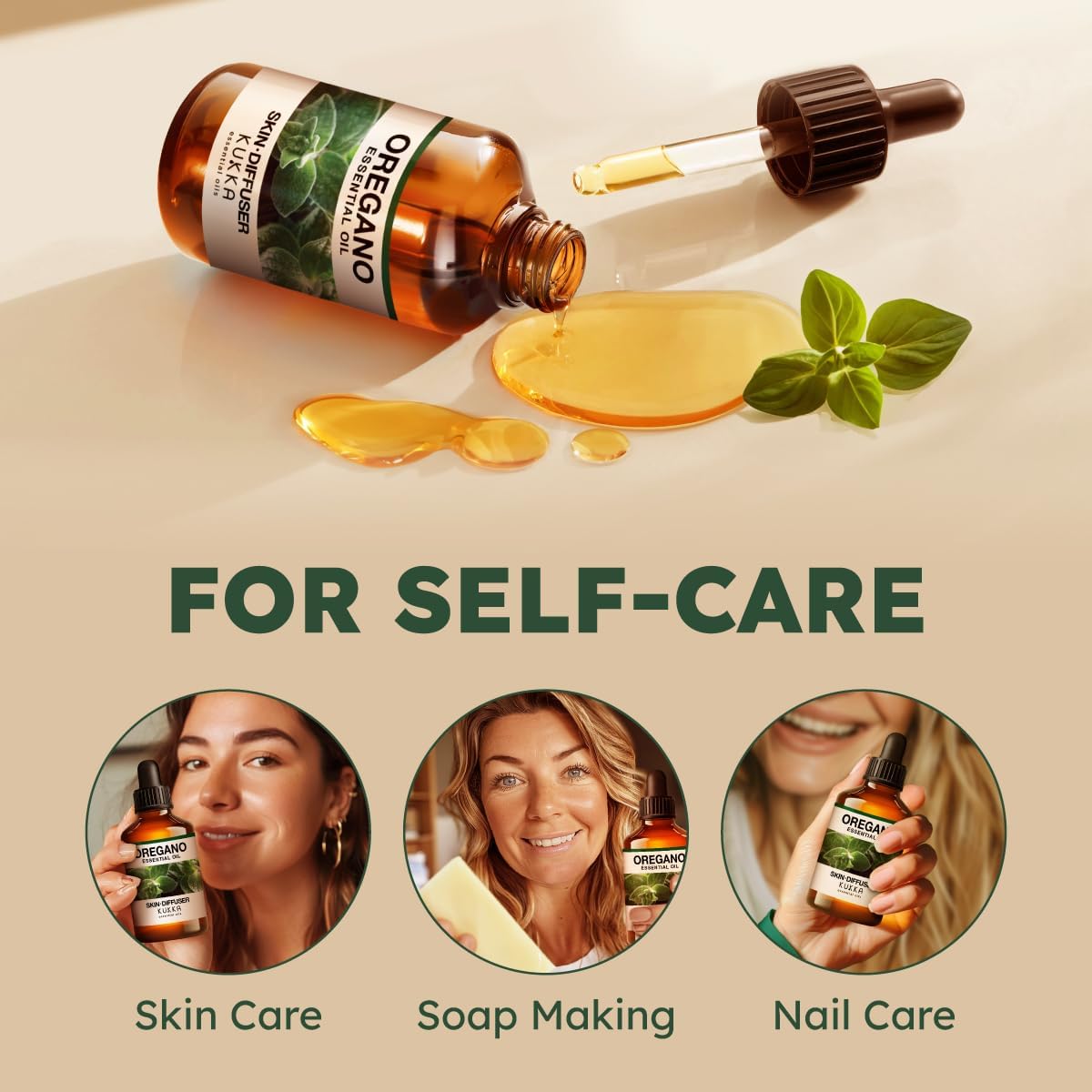 Kukka Oregano Essential Oil for Skin - 4 Fl Oz - Earthy and Herbaceous Scent, Presenst for Women