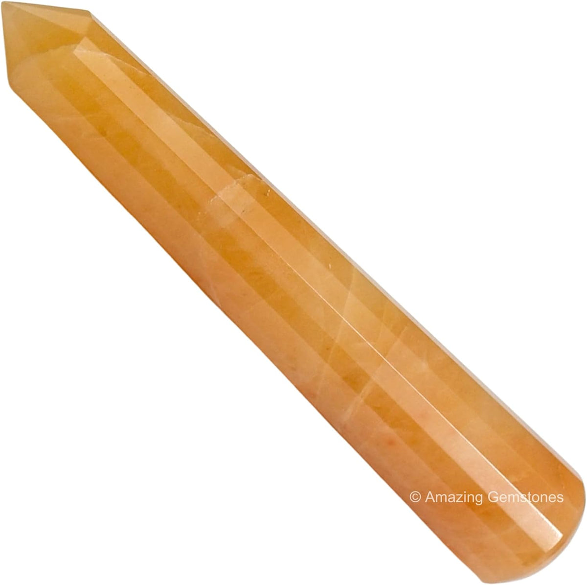 Amazing Gemstone Yellow Aventurine Crystal Wand Massage Stick - Pelvic Wand Gua Sha for Adults