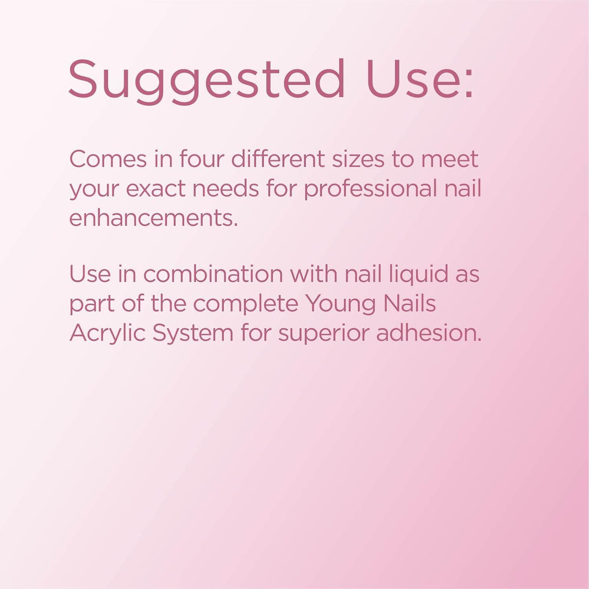 Young Nails Acrylic Core Powder - Self-Leveling Acrylic Nail Powder, Clear Nude Pink White Acrylic