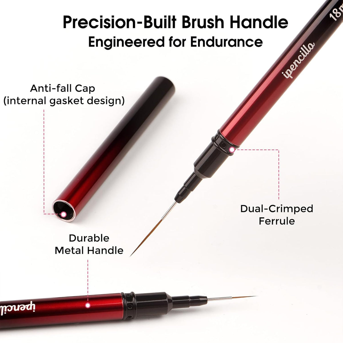 Nail Art Brushes, 6 Pcs Nail Liner Brushes for Nails, Nail Brushes for Nail Art Lines, Details
