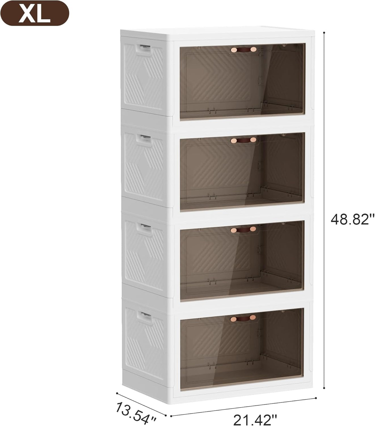 JOYMOOP 198 Qt Stackable Storage Bins with Lids, Closet Organizers and Plastic Storage Drawers for